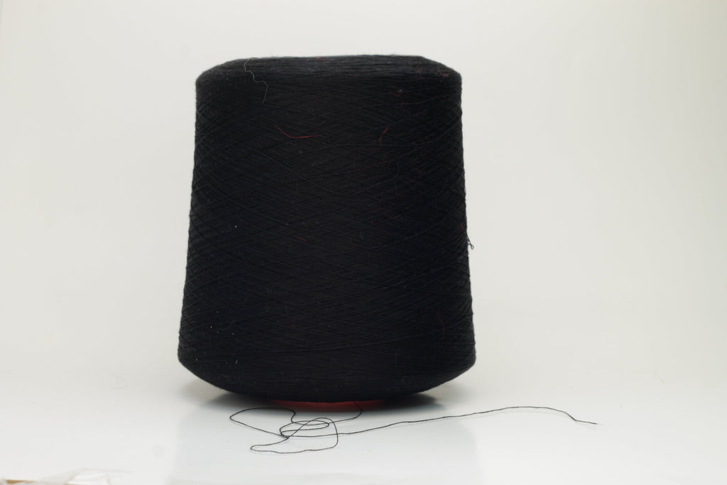 Silk yarn 100%,Shine Crepe Nm 2/120X2, Botto Giuseppe, Color Black
