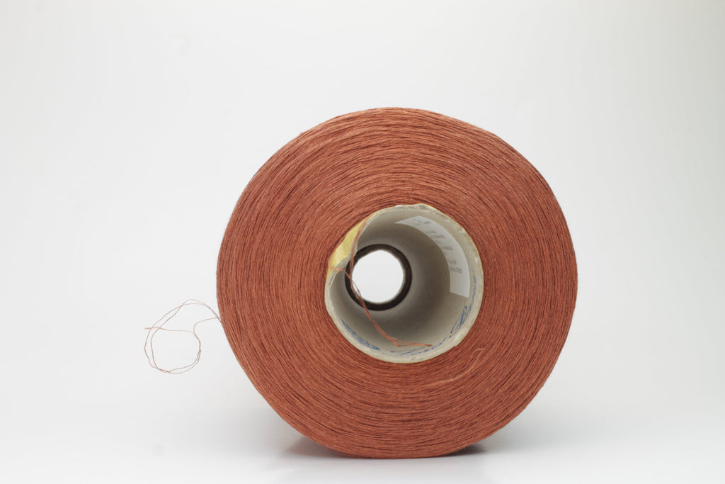 Lino yarn 100%, Nm 2/26, Loro Piana yarn on cone, Color Bronze. Per 100 gr